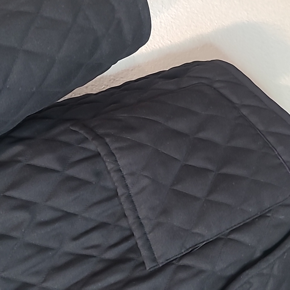 Pendleton black quilted long puffer coat large plaid liner shirt jacket - Picture 3 of 9